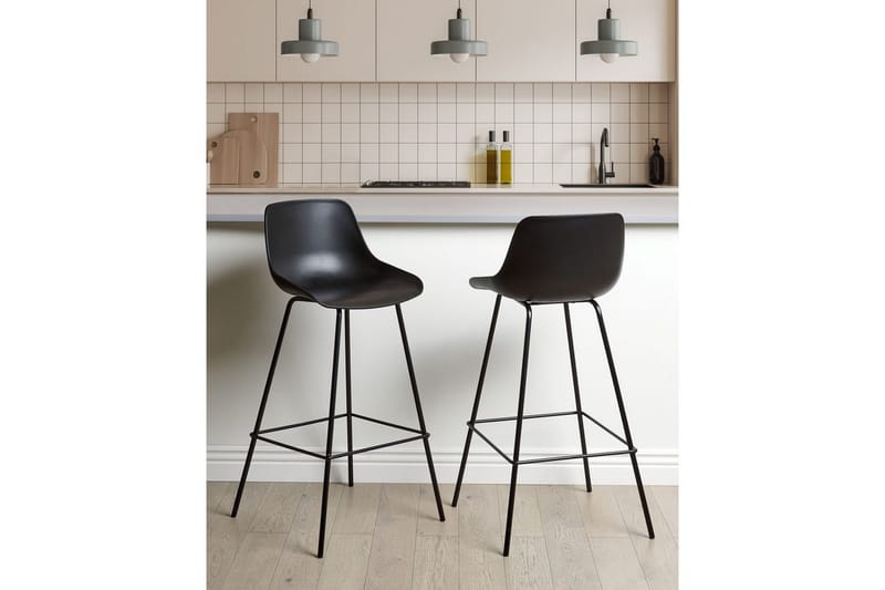 Barstol Emmet set om 2 Svart - Svart - Möbler - Matplats - Barmöbler - Barstolar