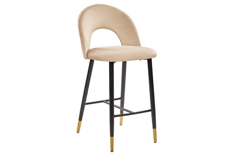 Barstol Falton set om 2 Beige-Svart-Guld - Beige-Svart-Guld - Möbler - Matplats - Barmöbler - Barstolar