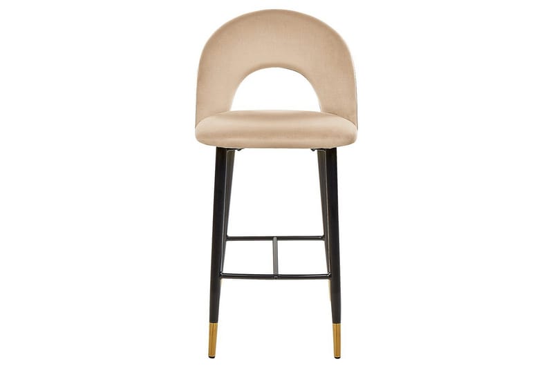 Barstol Falton set om 2 Beige-Svart-Guld - Beige-Svart-Guld - Möbler - Matplats - Barmöbler - Barstolar