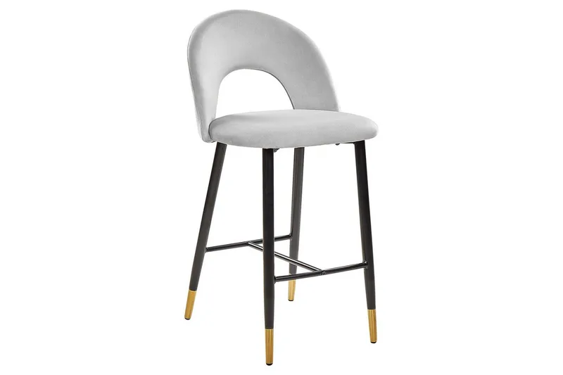 Barstol Falton set om 2 Grå-Svart-Guld - Grå-Svart-Guld - Möbler - Matplats - Barmöbler - Barstolar