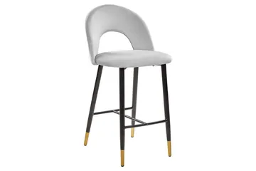Barstol Falton set om 2 Grå-Svart-Guld - Grå-Svart-Guld - Möbler - Matplats - Barmöbler - Barstolar