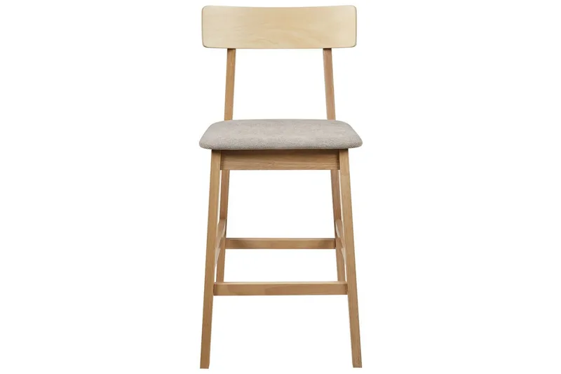 Barstol Isanti set om 2 Ljus Trä-Beige - Ljus Trä-Beige - Möbler - Matplats - Barmöbler - Barstolar