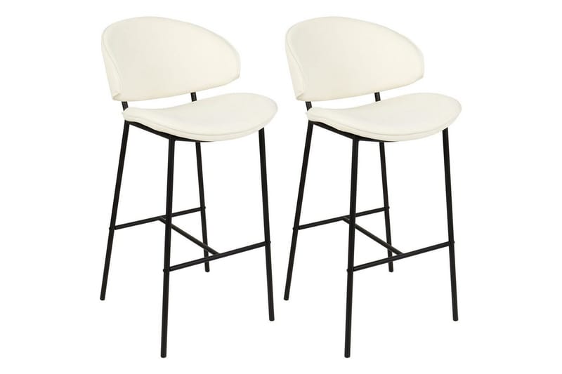Barstol Kiana set om 2 Beige-Svart, Beige-Svart