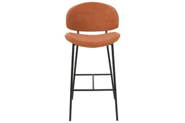 Barstol Kiana set om 2 Orange-Svart - Orange-Svart - Möbler - Matplats - Barmöbler - Barstolar