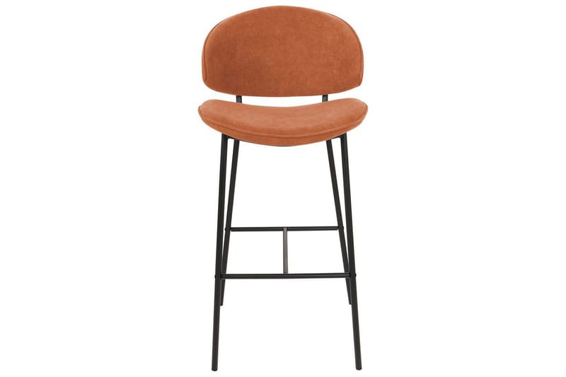 Barstol Kiana set om 2 Orange-Svart - Orange-Svart - Möbler - Matplats - Barmöbler - Barstolar
