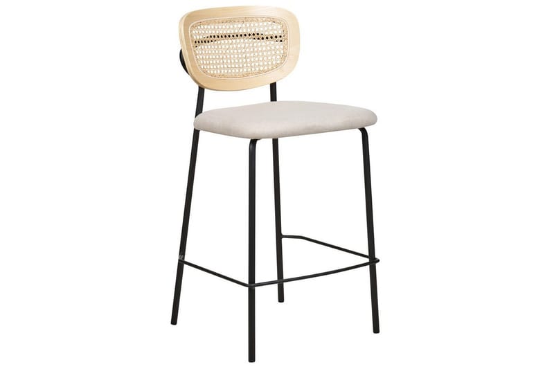 Barstol Mayetta set om 2 Natur-Beige-Svart - Natur-Beige-Svart - Möbler - Matplats - Barmöbler - Barstolar