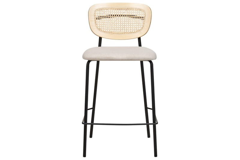 Barstol Mayetta set om 2 Natur-Beige-Svart - Natur-Beige-Svart - Möbler - Matplats - Barmöbler - Barstolar
