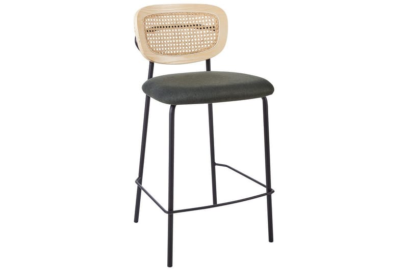 Barstol Mayetta set om 2 Natur-Grön-Svart - Natur-Grön-Svart - Möbler - Matplats - Barmöbler - Barstolar