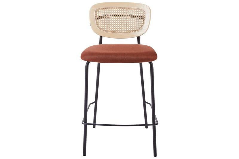 Barstol Mayetta set om 2 Natur-Orange-Svart - Natur-Orange-Svart - Möbler - Matplats - Barmöbler - Barstolar