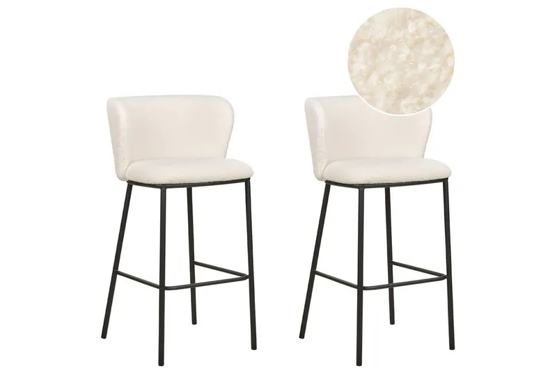Barstol Mina set om 2 Bouclé - Möbler - Matplats - Barmöbler - Barstolar