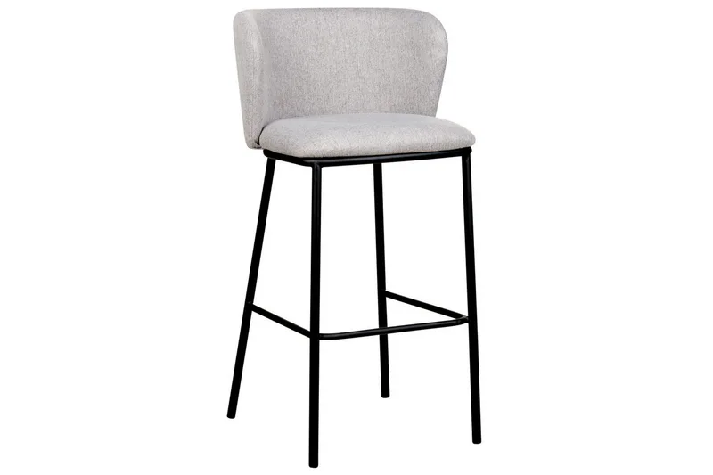 Barstol Mina set om 2 Grå-Svart - Grå-Svart - Möbler - Matplats - Barmöbler - Barstolar