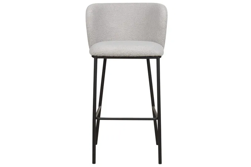 Barstol Mina set om 2 Ljusgrå-Svart - Ljusgrå-Svart - Möbler - Matplats - Barmöbler - Barstolar