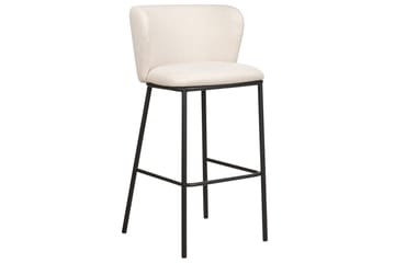 Barstol Mina set om 2 Vit-Svart - Vit-Svart - Möbler - Matplats - Barmöbler - Barstolar