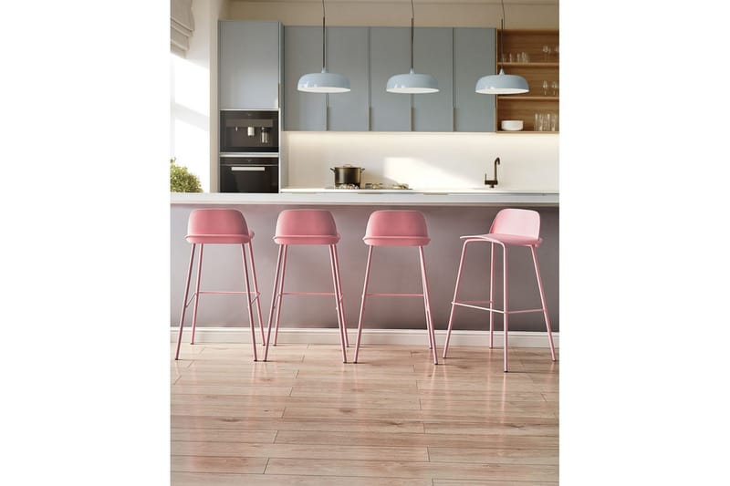 Barstol Mora set om 4 Rosa - Rosa - Möbler - Matplats - Barmöbler - Barstolar
