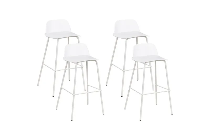 Barstol Mora set om 4 Vit, Vit