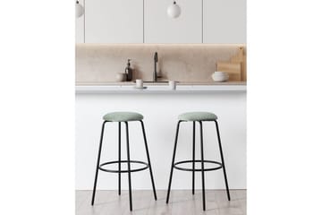 Barstol Morton set om 2 Grön-Svart - Grön-Svart - Möbler - Matplats - Barmöbler - Barstolar