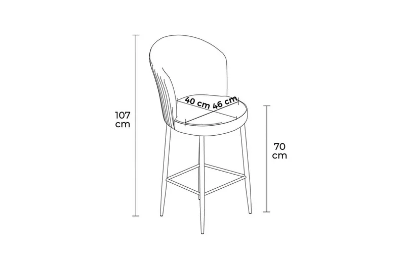 Barstol Redlands Cappuccino / svart - Cappuccino / svart - Möbler - Matplats - Barmöbler - Barstolar