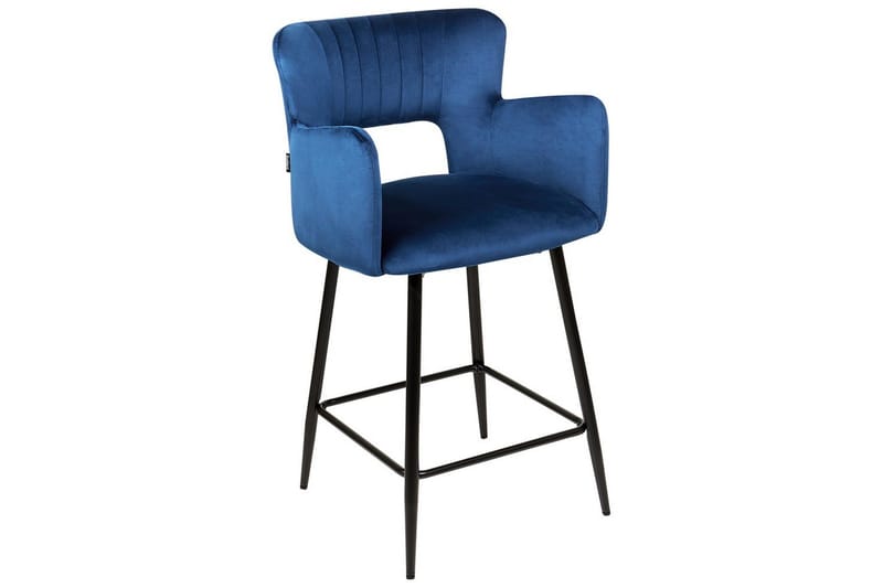 Barstol Sanilac set om 2 Blå-Svart - Blå-Svart - Möbler - Matplats - Barmöbler - Barstolar