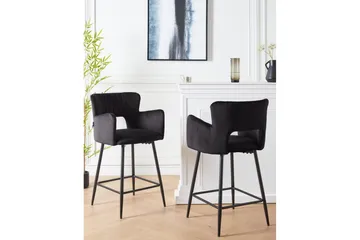Barstol Sanilac set om 2 Svart - Svart - Möbler - Matplats - Barmöbler - Barstolar