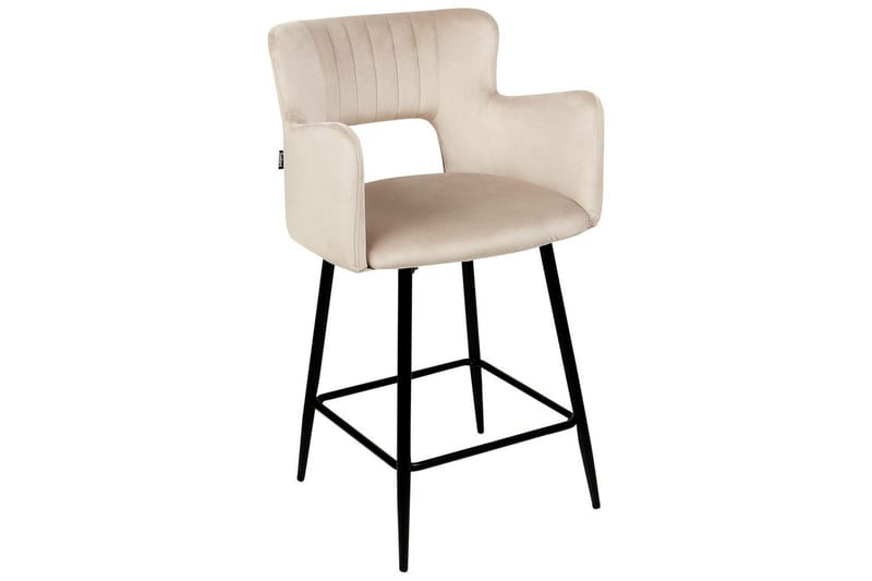 Barstol Sanilac set om 2 Taupe-Svart - Taupe-Svart - Möbler - Matplats - Barmöbler - Barstolar