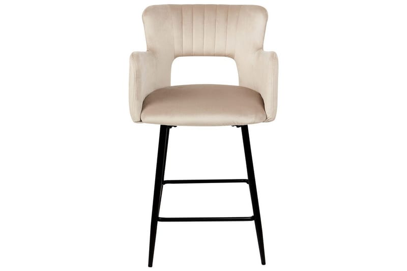 Barstol Sanilac set om 2 Taupe-Svart - Taupe-Svart - Möbler - Matplats - Barmöbler - Barstolar