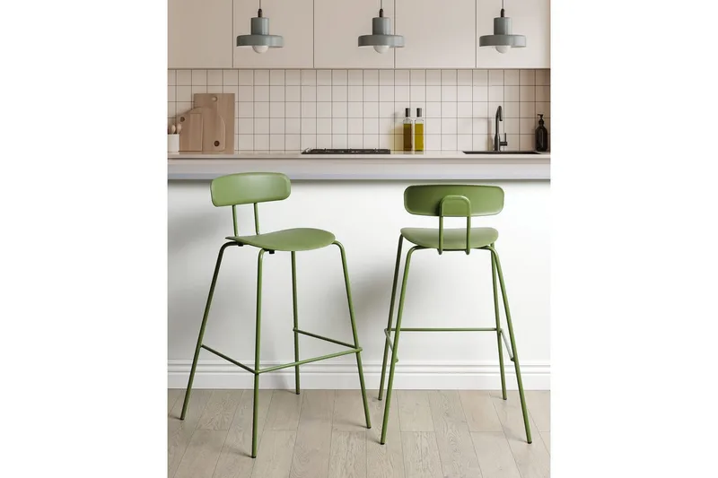 Barstol Sibley set om 2 Grön - Grön - Möbler - Matplats - Barmöbler - Barstolar