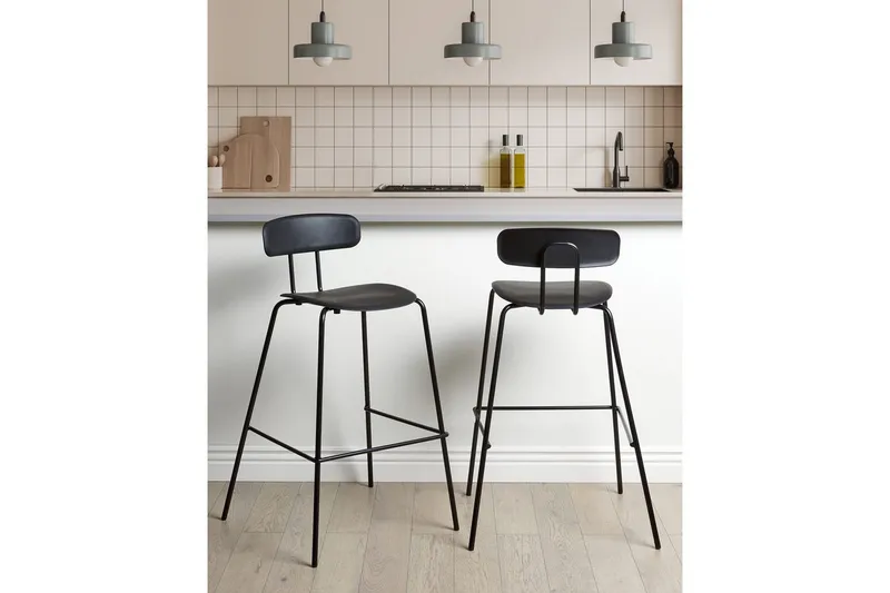 Barstol Sibley set om 2 Svart - Svart - Möbler - Matplats - Barmöbler - Barstolar