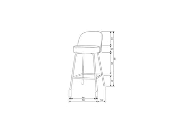 Barstol Vogue - Cognac, 65 cm - Möbler - Matplats - Barmöbler - Barstolar