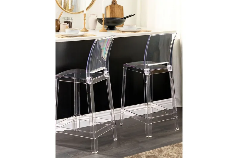 Barstol Wellington set om 2 Transparent - Transparent - Möbler - Matplats - Barmöbler - Barstolar