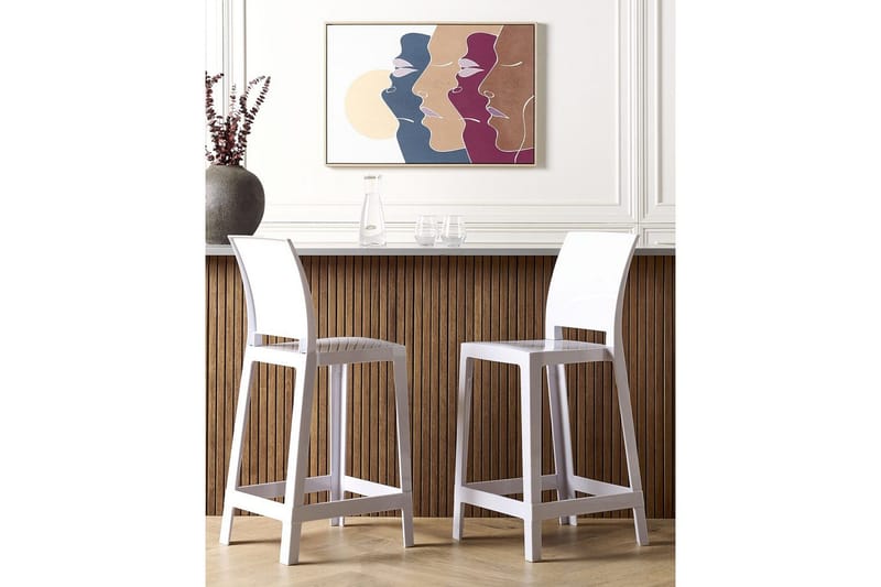 Barstol Wellington set om 2 Vit - Vit - Möbler - Matplats - Barmöbler - Barstolar