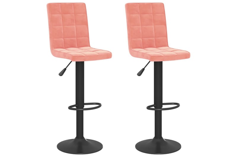 Barstolar 2 st rosa sammet - Rosa - Möbler - Matplats - Barmöbler - Barstolar