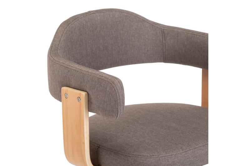 Barstolar 2 st taupe böjträ och tyg - Brun - Möbler - Matplats - Barmöbler - Barstolar