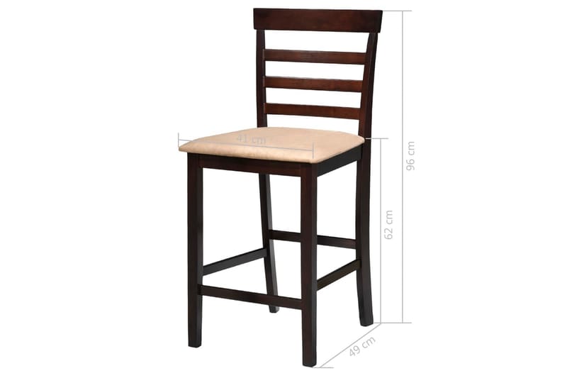 Barbord i trä med 4 barstolar brun - Brun - Möbler - Matplats - Barmöbler - Barstolar
