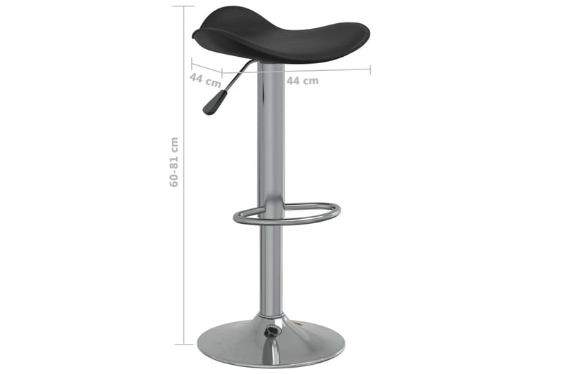 Barstol svart kromad stål och konstläder - Svart - Möbler - Matplats - Barmöbler - Barstolar