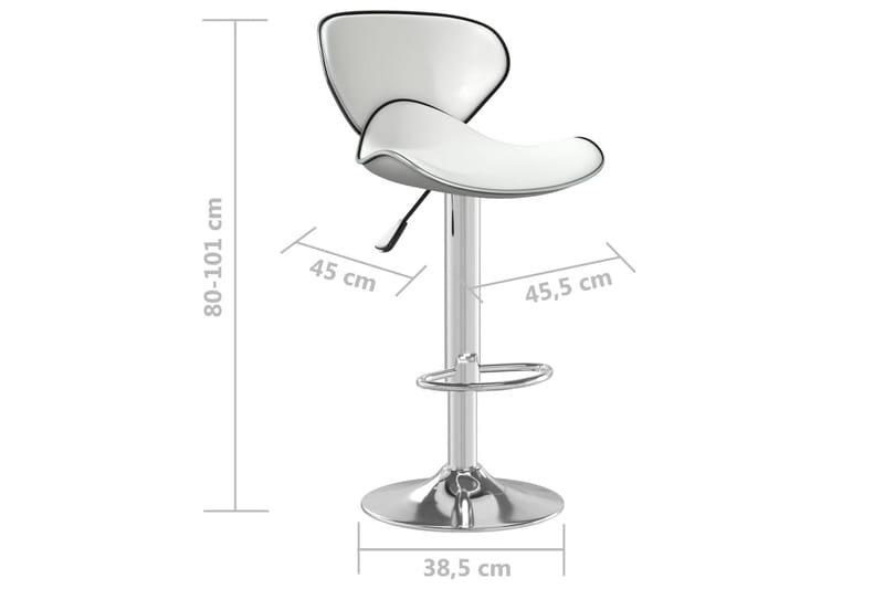 Barstol vit konstläder - Vit - Möbler - Matplats - Barmöbler - Barstolar