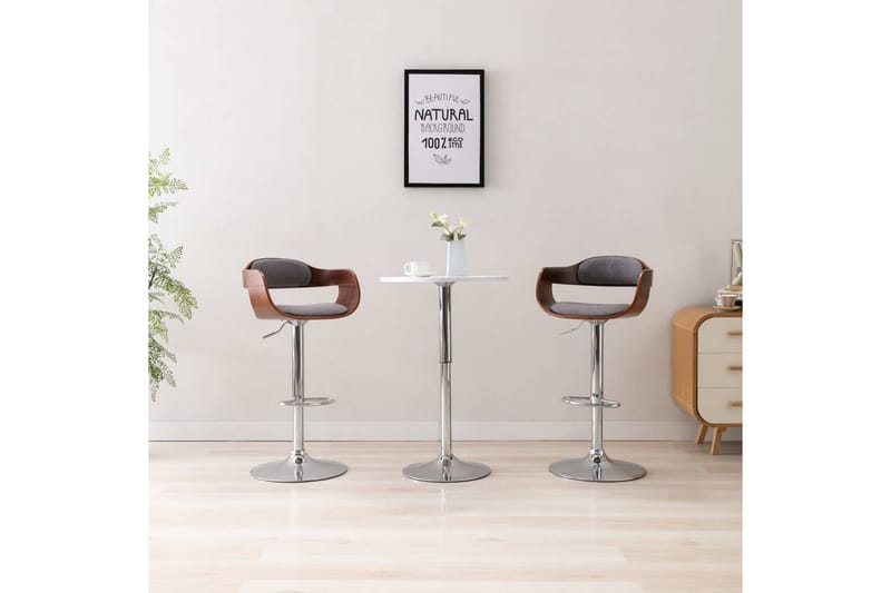 Barstol plywood och grått tyg - Grå - Möbler - Matplats - Barmöbler - Barstolar