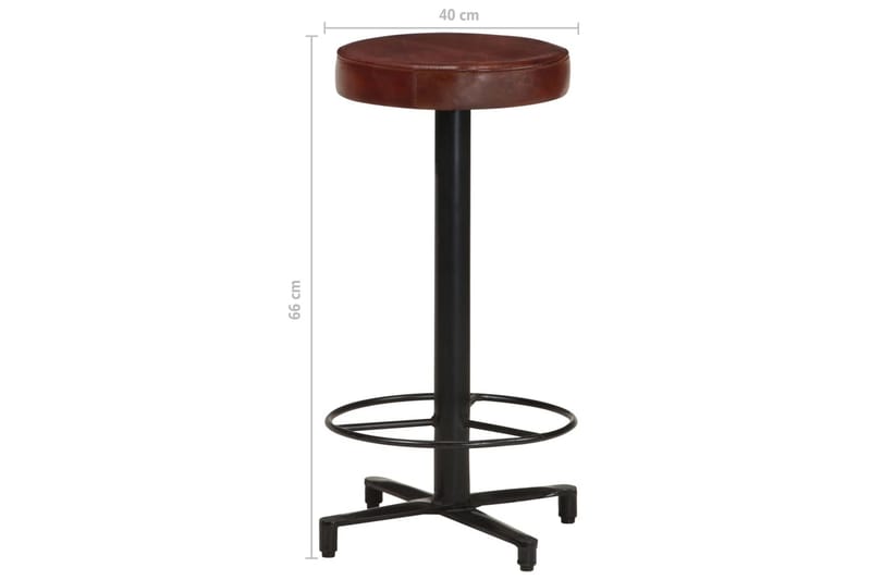 Barstolar 2 st 66 cm äkta läder - Brun - Möbler - Matplats - Barmöbler - Barstolar