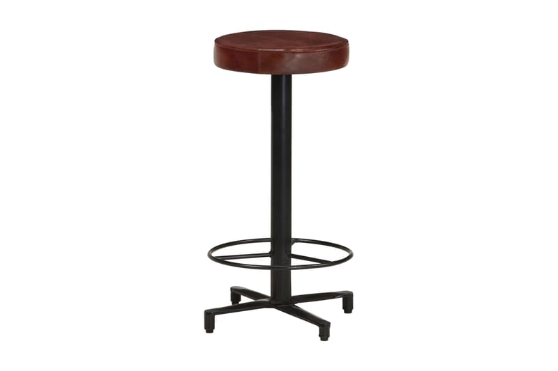 Barstolar 2 st 66 cm äkta läder - Brun - Möbler - Matplats - Barmöbler - Barstolar