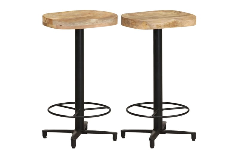 Barstolar 2 st 66 cm massivt mangoträ - Brun - Möbler - Matplats - Barmöbler - Barstolar