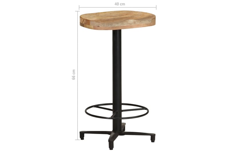 Barstolar 2 st 66 cm massivt mangoträ - Brun - Möbler - Matplats - Barmöbler - Barstolar