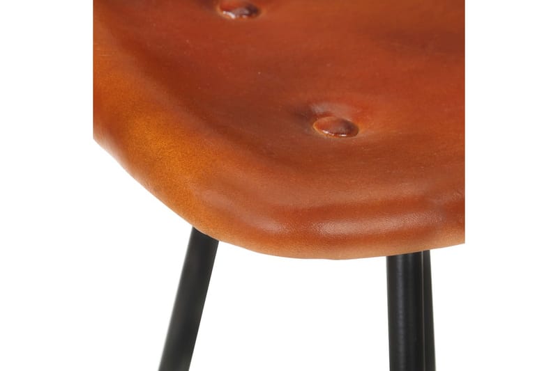 Barstolar 2 st brun äkta skinn - Brun - Möbler - Matplats - Barmöbler - Barstolar