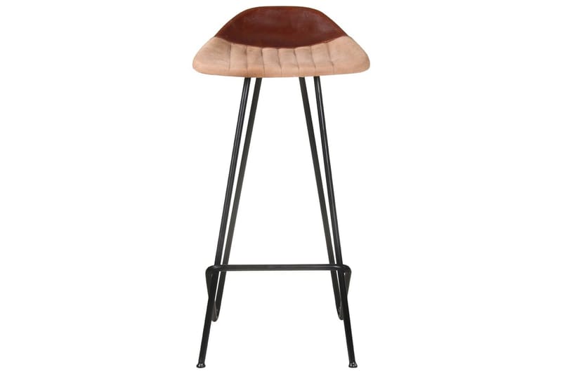 Barstolar 2 st brun äkta skinn - Brun - Möbler - Matplats - Barmöbler - Barstolar
