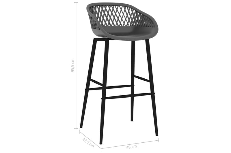 Barstolar 2 st grå - Grå - Möbler - Matplats - Barmöbler - Barstolar