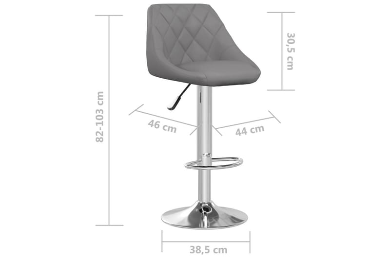 Barstolar 2 st grå konstläder - Grå - Möbler - Matplats - Barmöbler - Barstolar