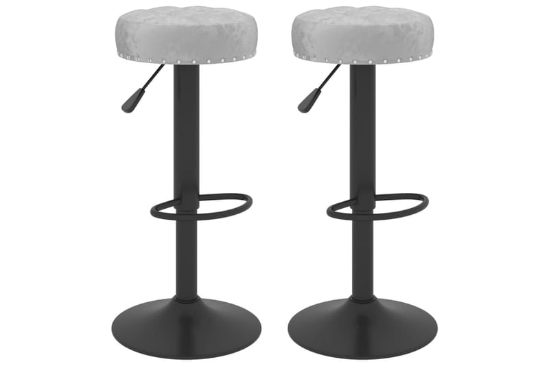 Barstolar 2 st grå sammet - Grå - Möbler - Matplats - Barmöbler - Barstolar