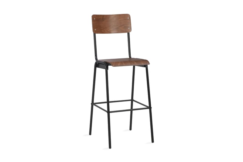 Barstolar 2 st massiv plywood stål brun - Brun - Möbler - Matplats - Barmöbler - Barstolar