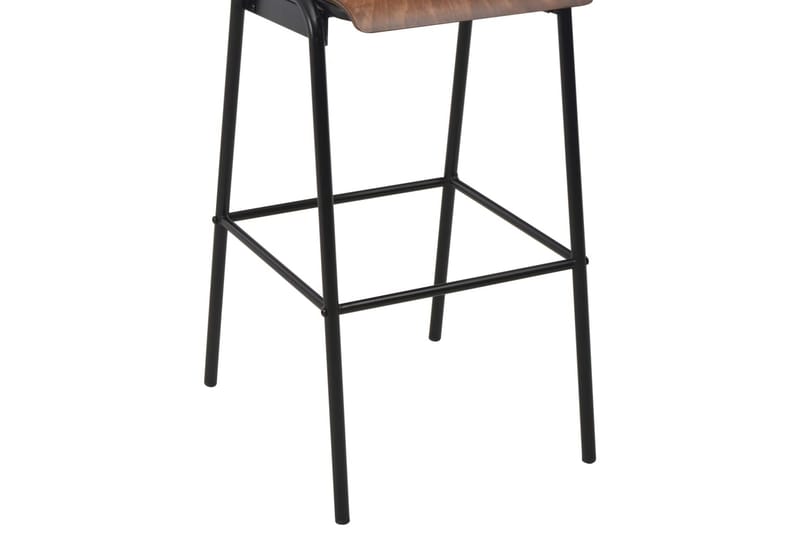 Barstolar 2 st massiv plywood stål brun - Brun - Möbler - Matplats - Barmöbler - Barstolar