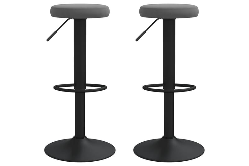 Barstolar 2 st mörkgrå sammet - Grå - Möbler - Matplats - Barmöbler - Barstolar