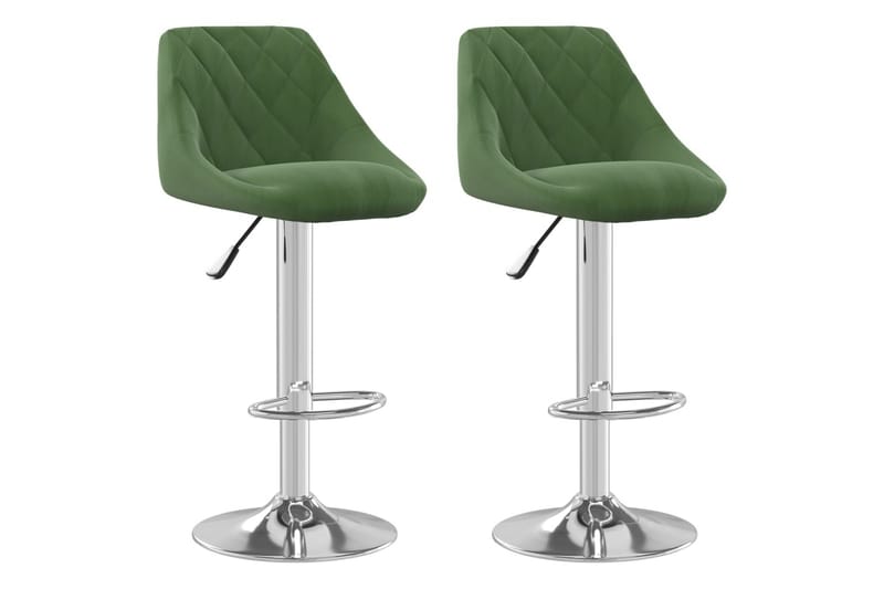 Barstolar 2 st mörkgrön sammet - Grön - Möbler - Matplats - Barmöbler - Barstolar