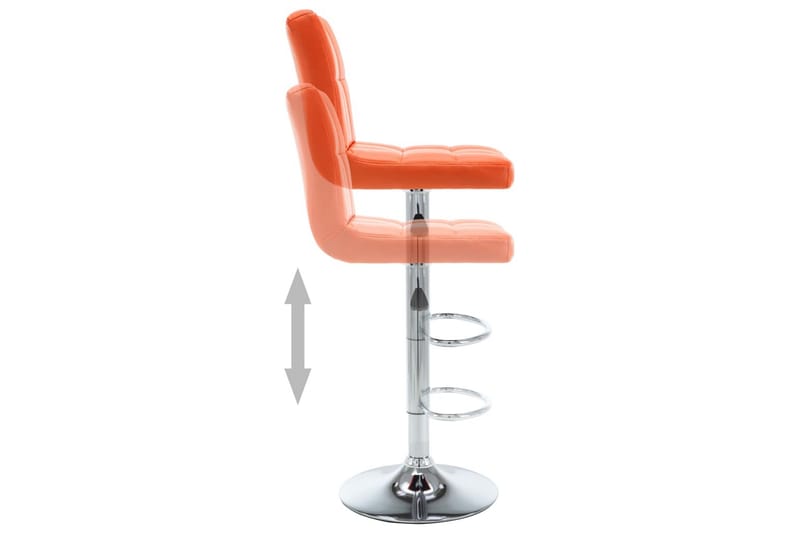 Barstolar 2 st orange konstläder - Orange - Möbler - Matplats - Barmöbler - Barstolar